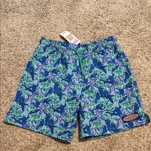 Vineyard Vines Blue Turtle & Starfish Swim Trunks